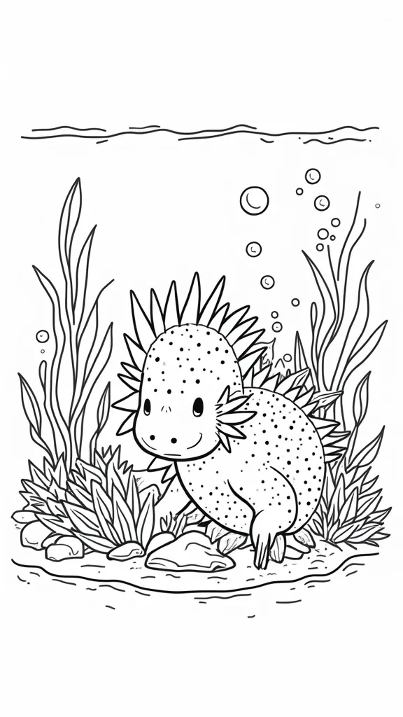 axolotl coloring page printable free